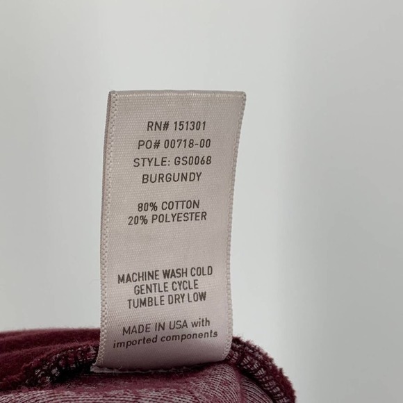 Good American Twisted Seam Velour Jogger Pants High Waisted Burgundy‎ - Picture 8 of 8